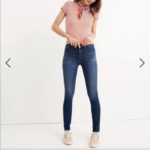 10" High-Rise Skinny Jeans in Danny Wash: TENCEL™ Denim Edition. Size 27P